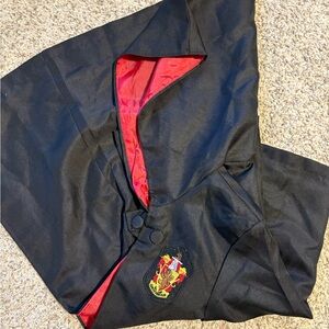 Harry Potter Black Cloak with Red Lining Wizard Robe